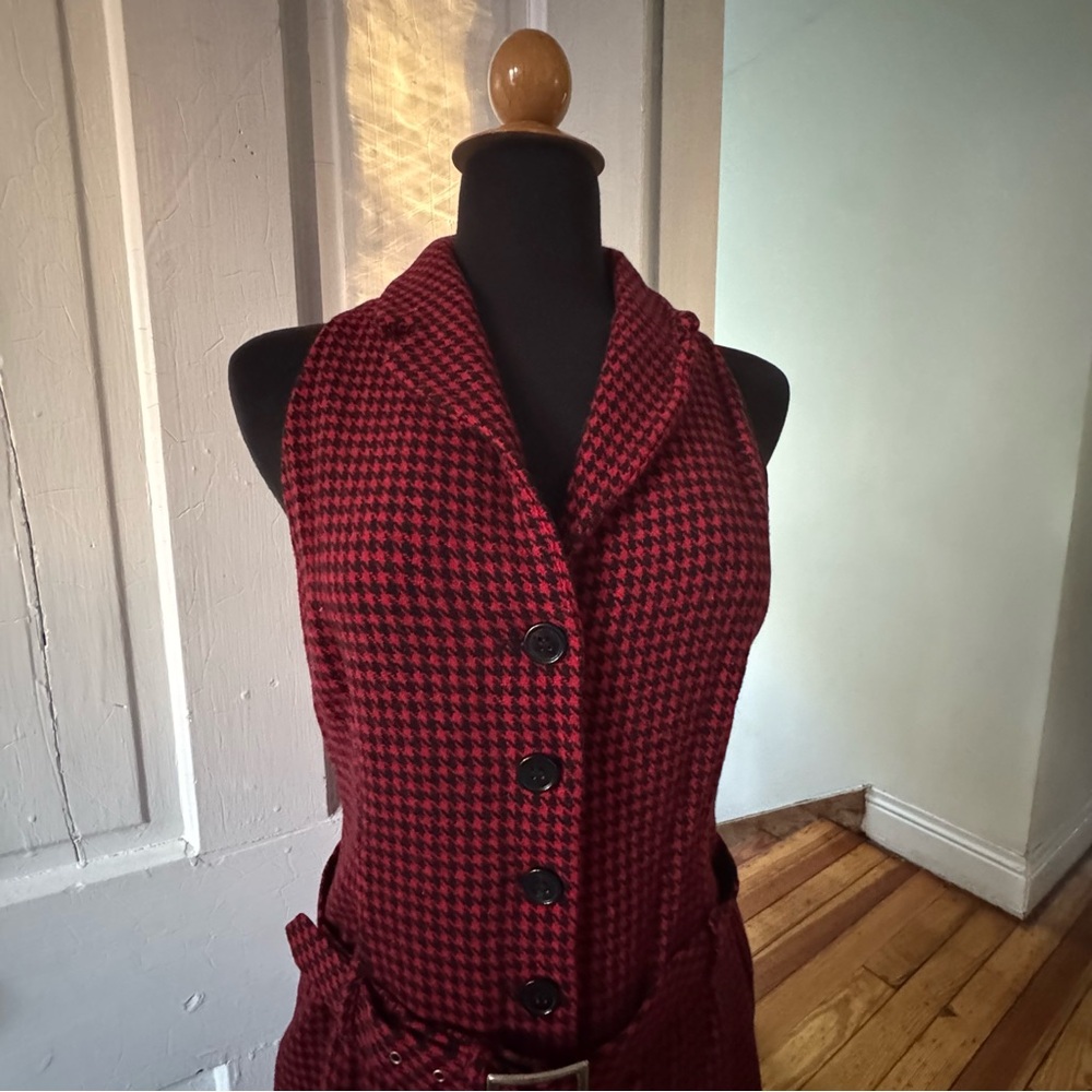 VINTAGE houndstooth jumper dress - Picture 3 of 5